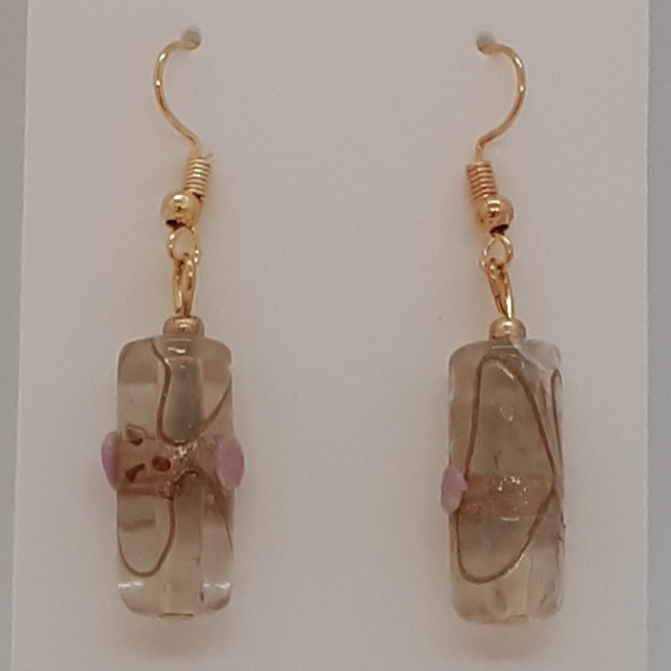 Gold Glass Earring SKU EGO0002R040 Gold Glass Earring SKU EGO0002R040