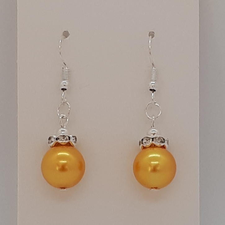 Earrings-Silver-Glass-Pearl-(O)-R30 Earrings-Silver-Glass-Pearl-(O)-R30