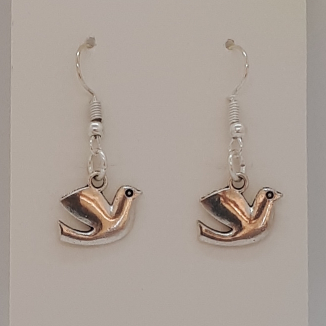 Earring-Silver-Charm-Dove-R30 Earring-Silver-Charm-Dove-R30