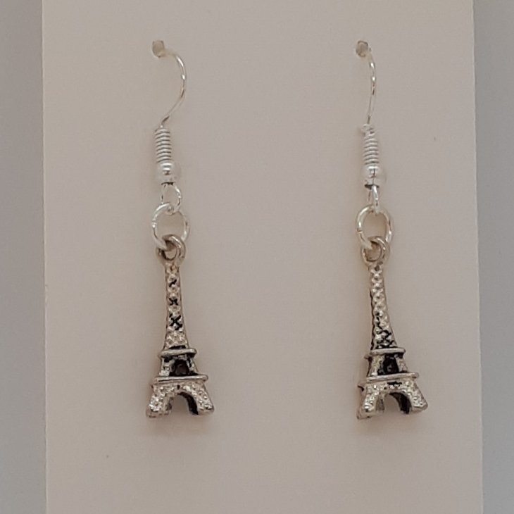 Earring-Silver-Charm-Eiffel-R30 Earring-Silver-Charm-Eiffel-R30
