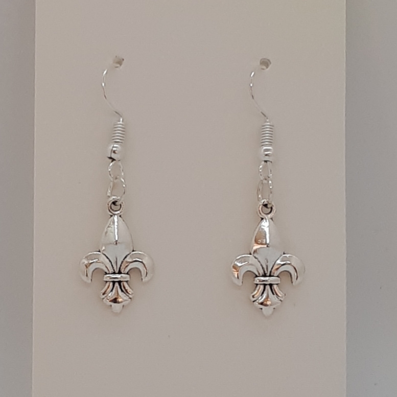 Earring-Silver-Charm-Fleur-R30 Earring-Silver-Charm-Fleur-R30