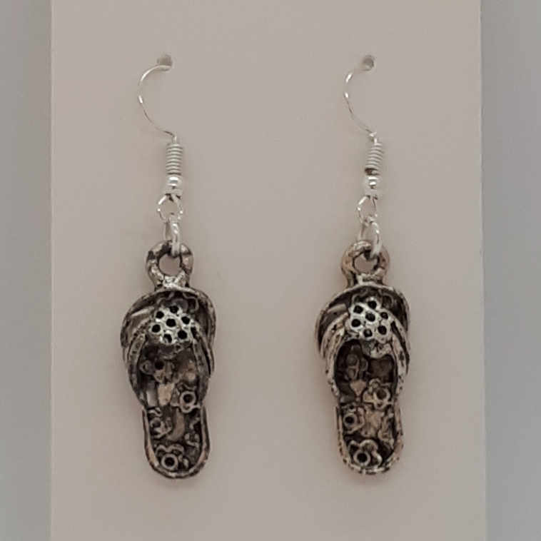 Earring-Silver-Charm-Sandal-R30 Earring-Silver-Charm-Sandal-R30