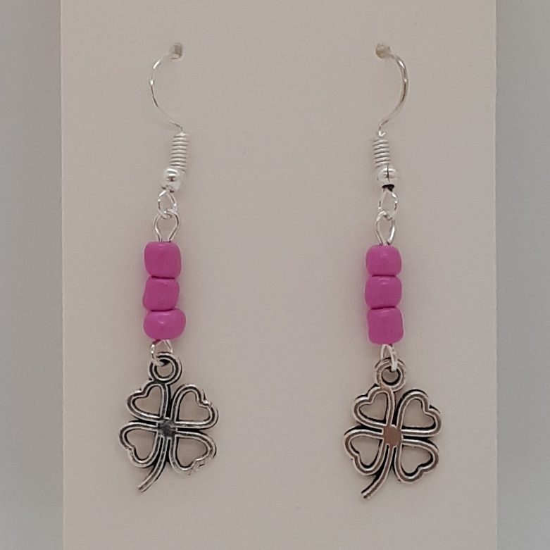 Earings-Silver-Charm-Clover-R30 Earings-Silver-Charm-Clover-R30