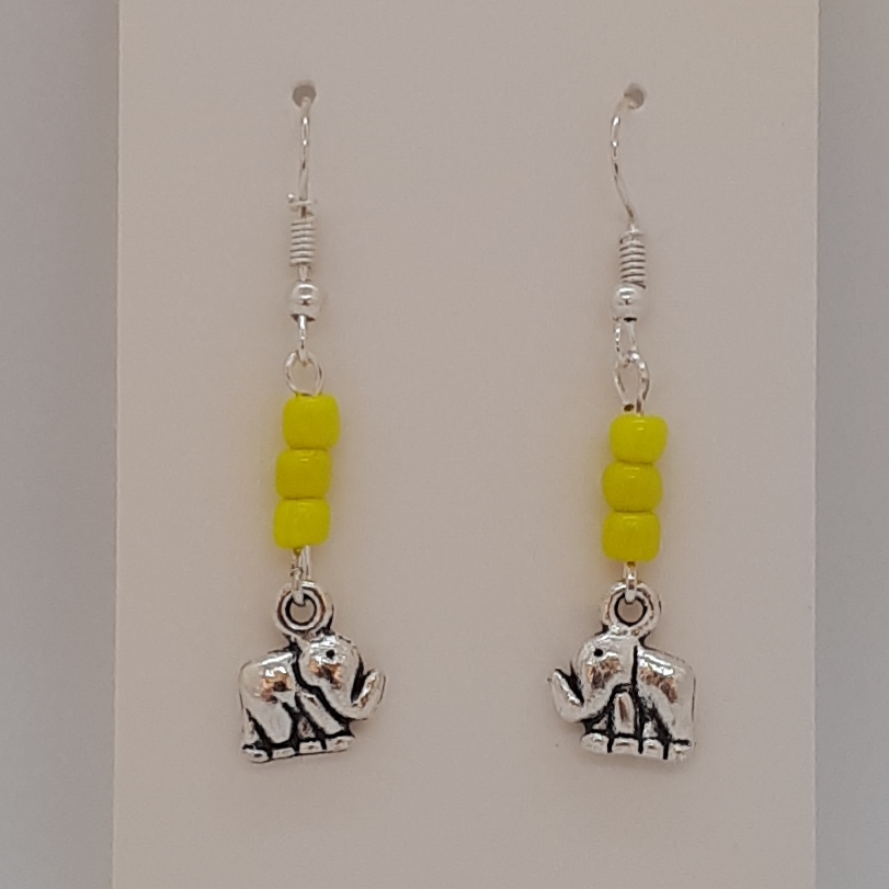 Earrings-Silver-Charm-Small Elephant-R30 Earrings-Silver-Charm-Small Elephant-R30