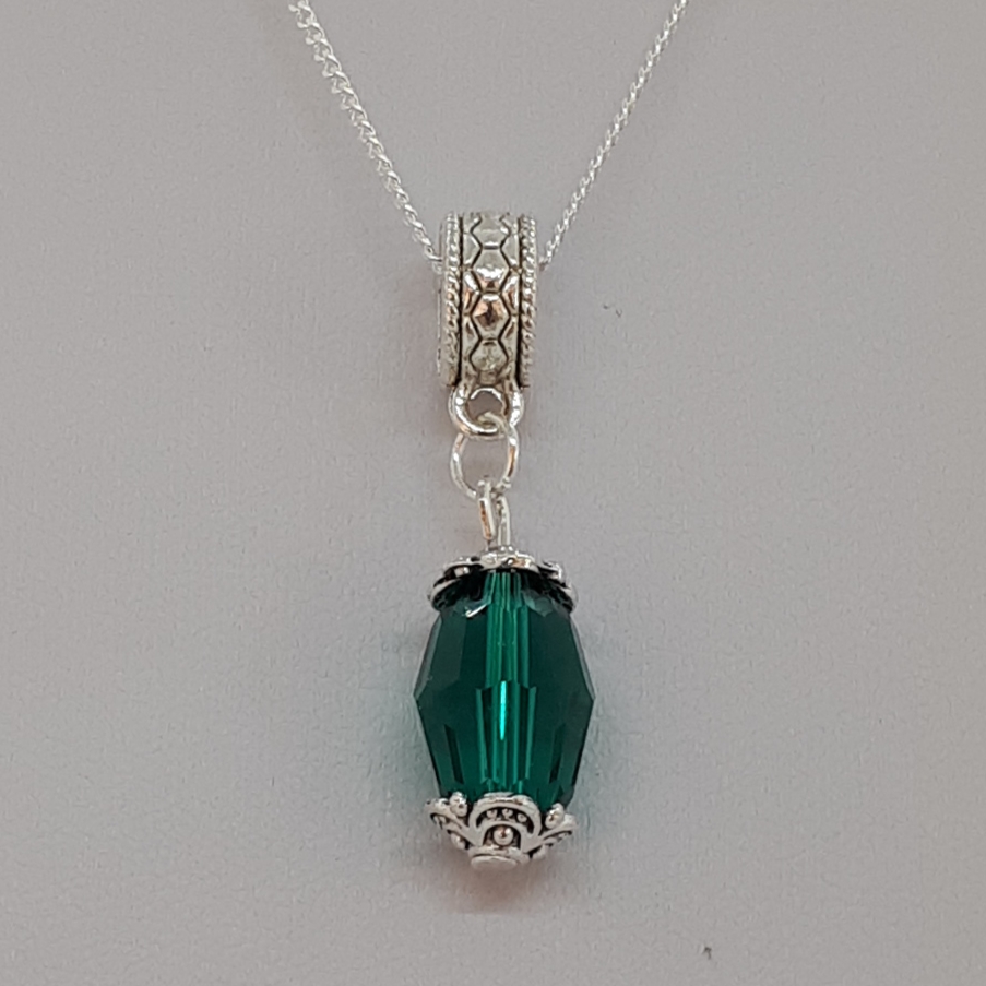 Pendant Silver Crystal Charm PSC0007