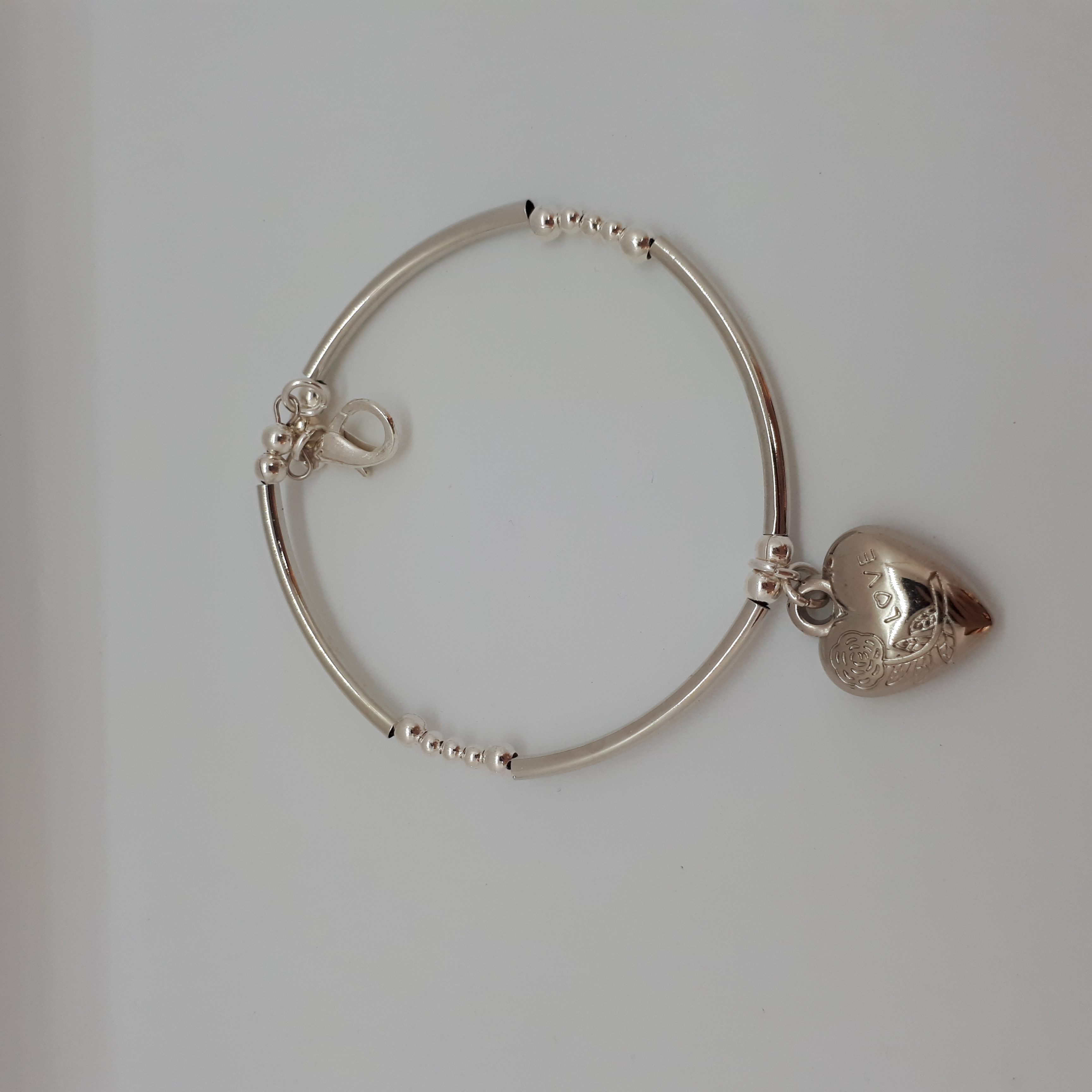 Silver Heart Charm Bracelet